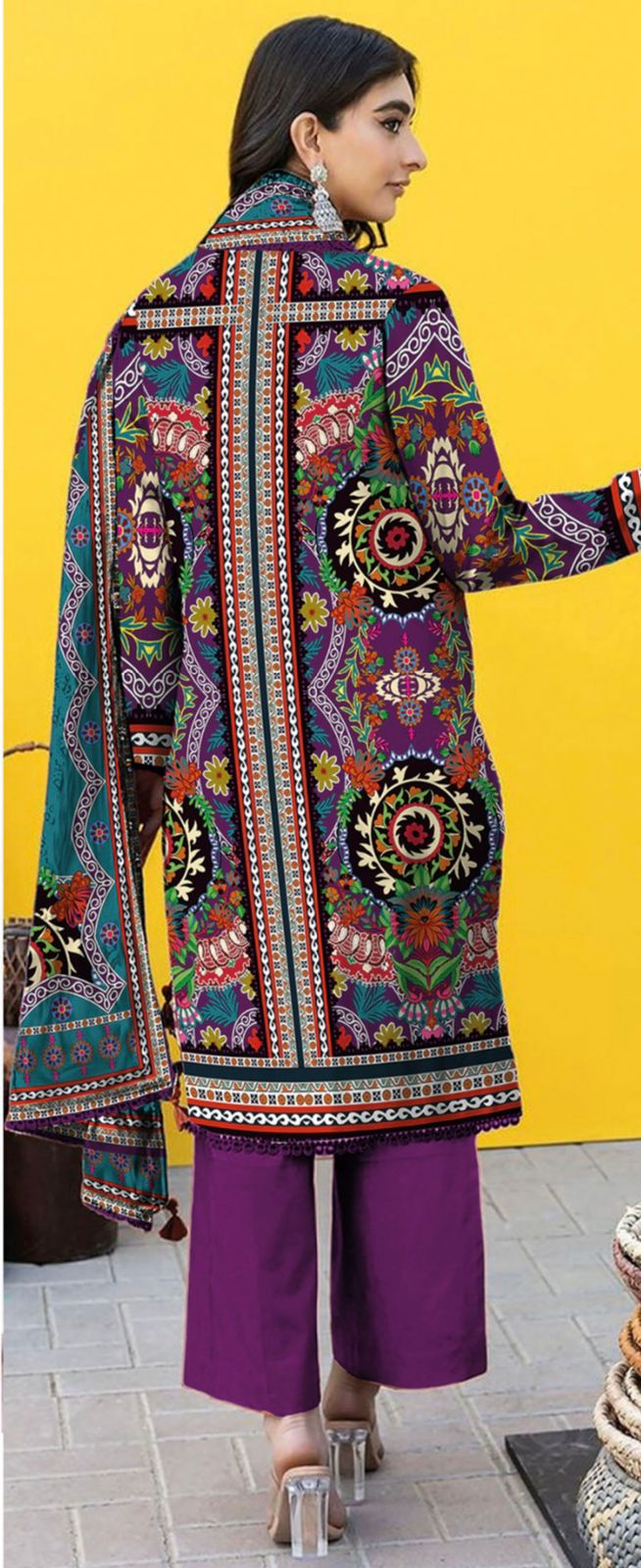 Khaadi Unstitched 3 Piece - Printed Khaddar Suit