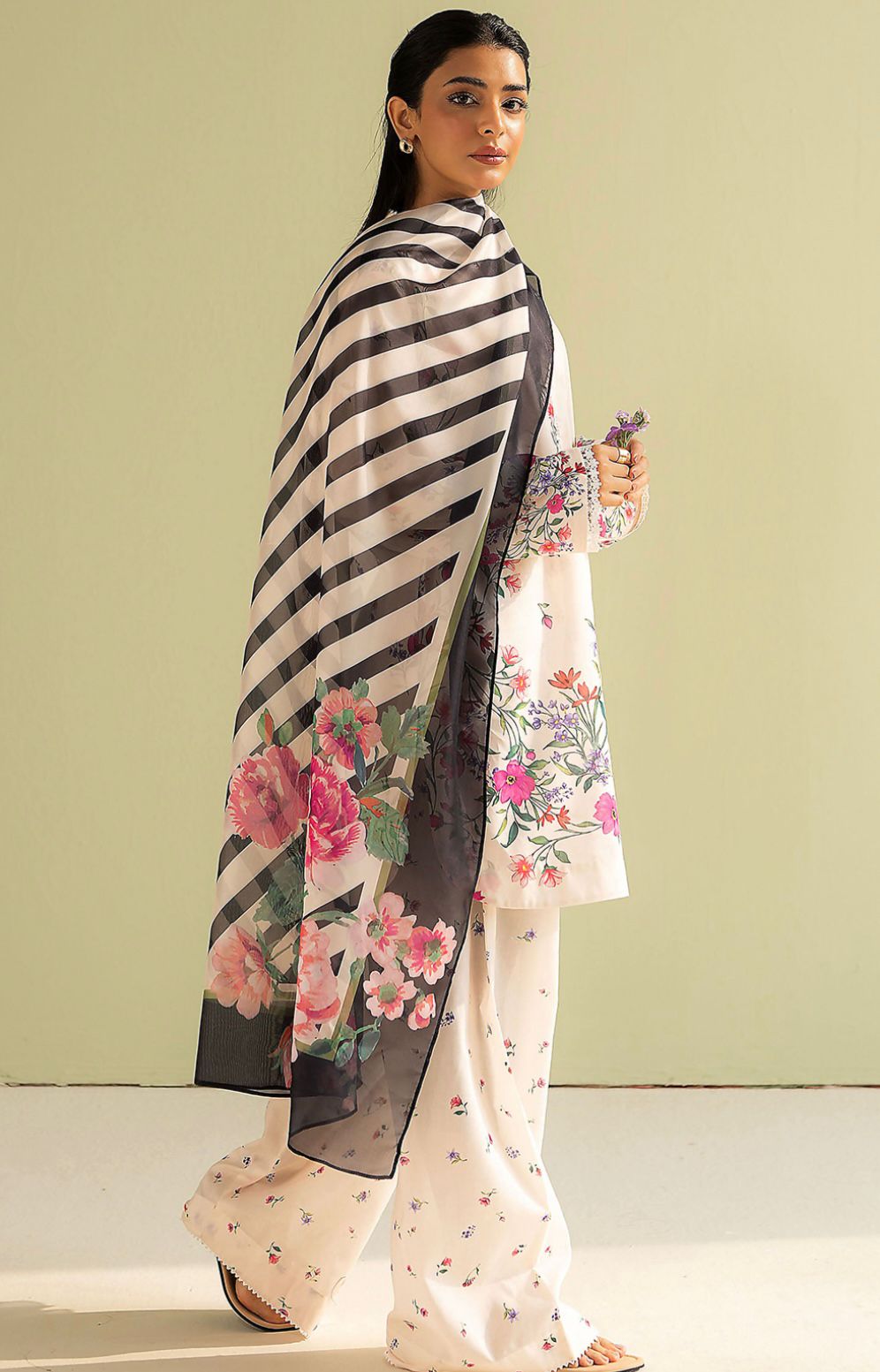 COCO Unstitched 3 Piece - Printed Khaddar Suit