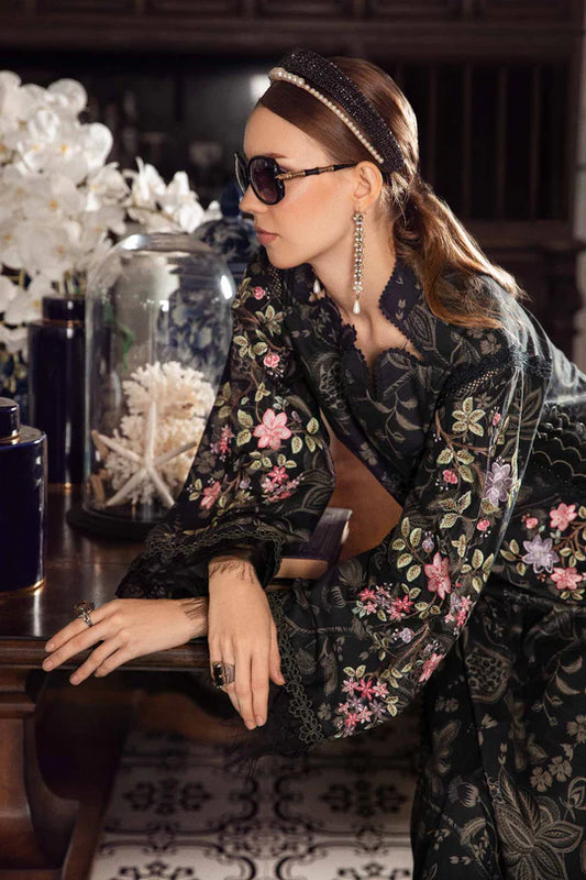 Maria B Unstitched 3 Piece - Printed Embriodered Viscose Suit