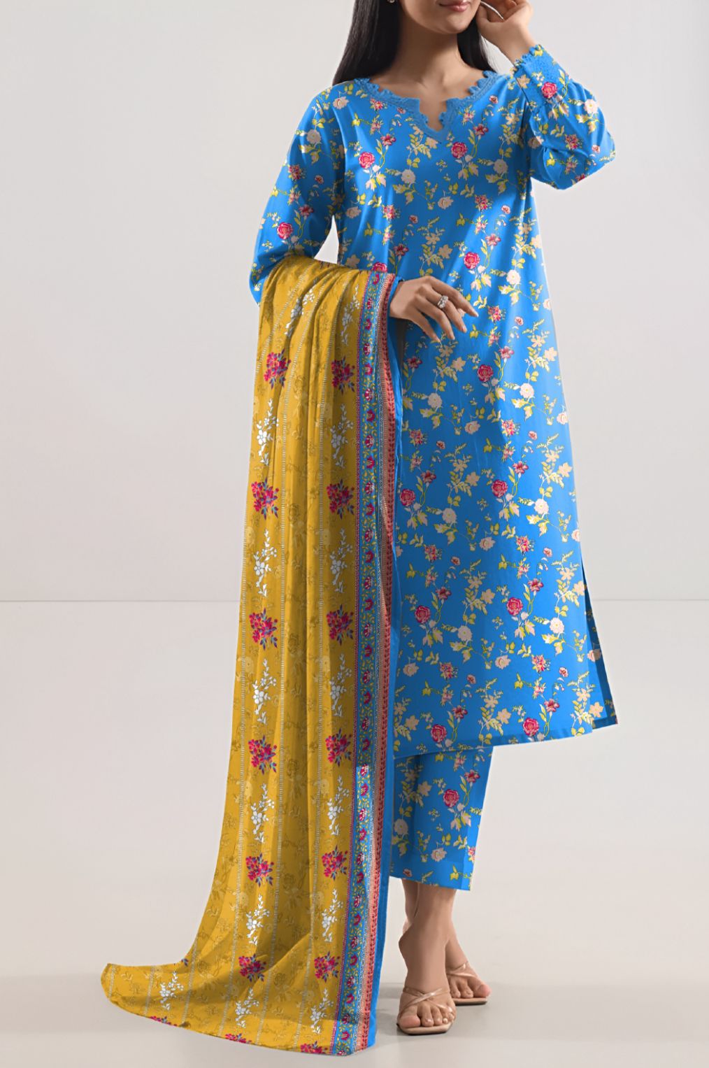Kayseria Unstitched 3 Piece - Printed Fancy Khaddar Suit