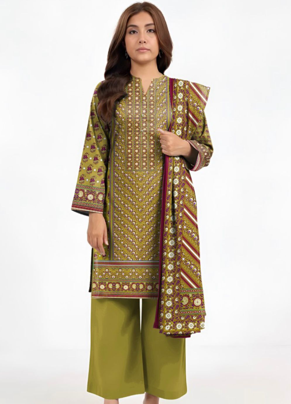 Alkaram Unstitched 3 Piece - Printed Vintax Suit