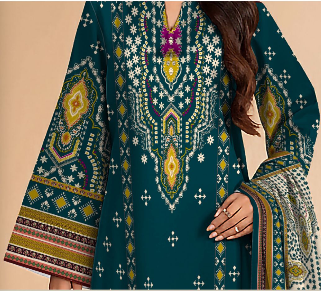 Nishat Unstitched 3 Piece - Printed Khaddar Suit - 42501936