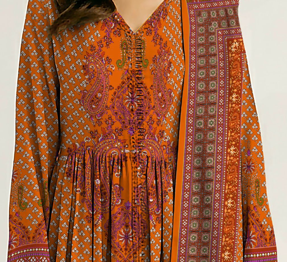 Nishat Unstitched 3 Piece - Printed Khaddar Suit - 42502100