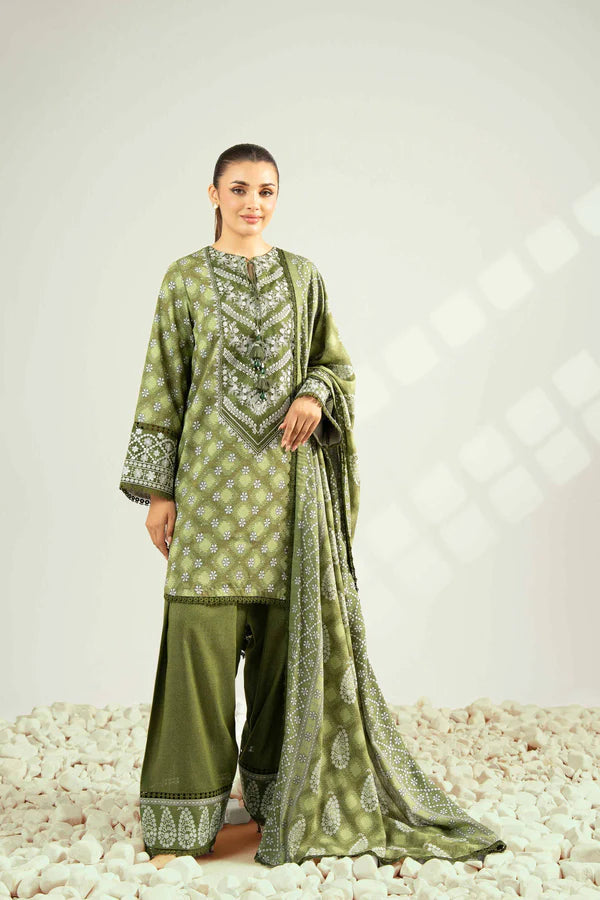Nishat Unstitched 3 Piece - Printed Khaddar Suit - 42502086
