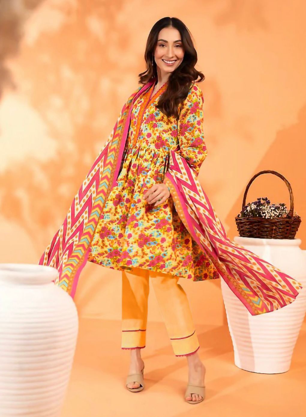 Alkaram Unstitched 3 Piece - Printed Vintax Suit