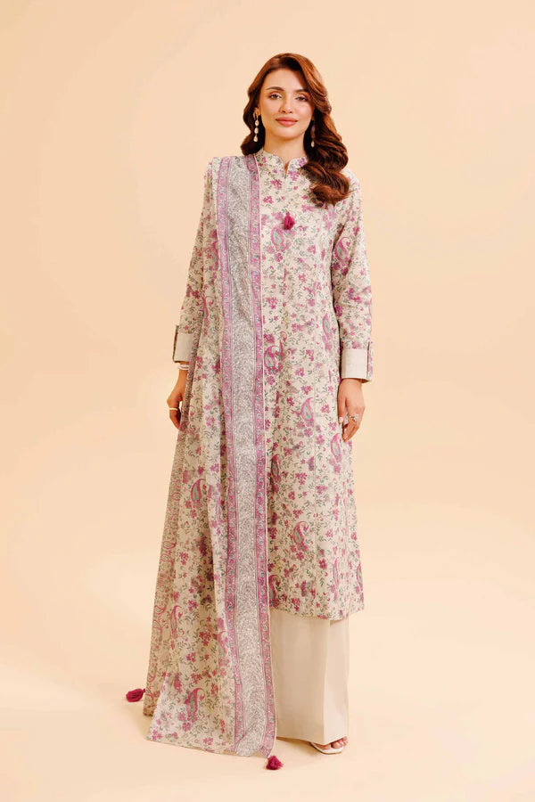 Nishat Unstitched 3 Piece | Printed Loose Fabric