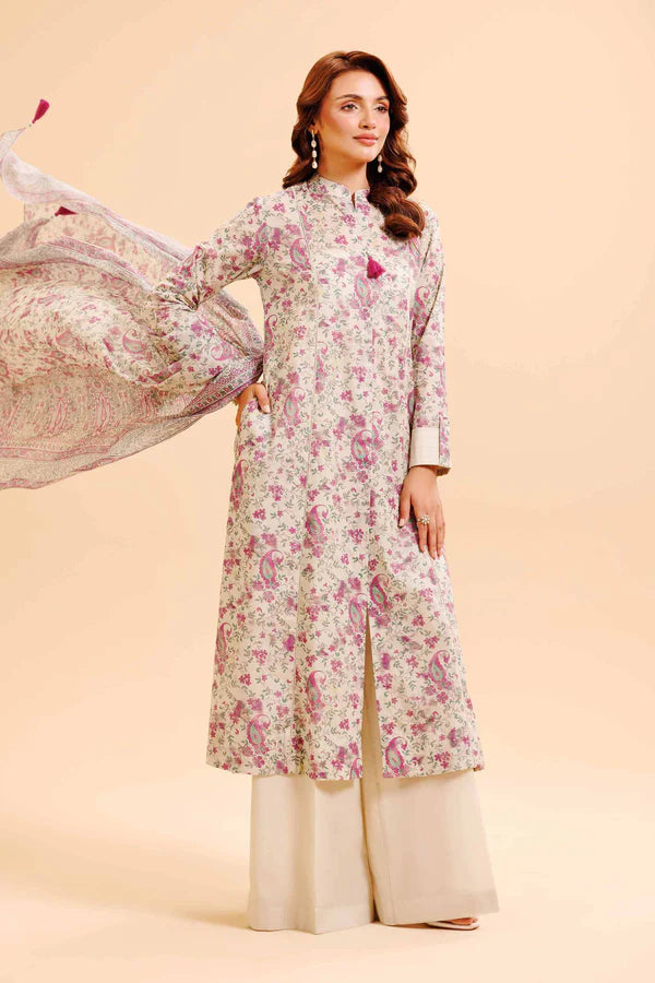 Nishat Unstitched 3 Piece | Printed Loose Fabric