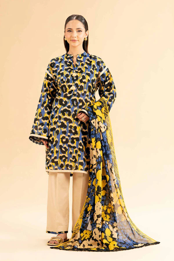 Nishat Unstitched 3 Piece | Printed Loose Fabric