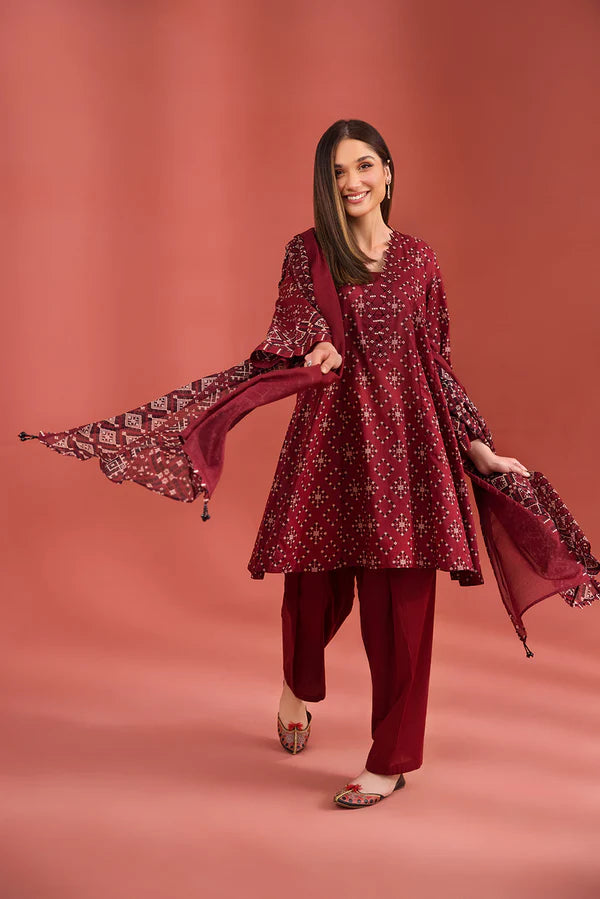 Nishat Unstitched 3 Piece | Printed Suit