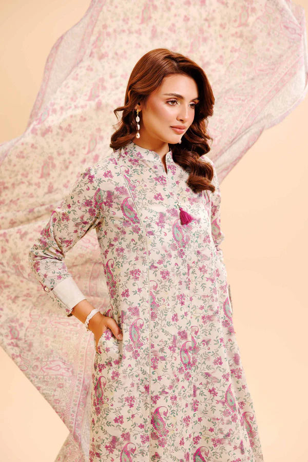 Nishat Unstitched 3 Piece | Printed Loose Fabric