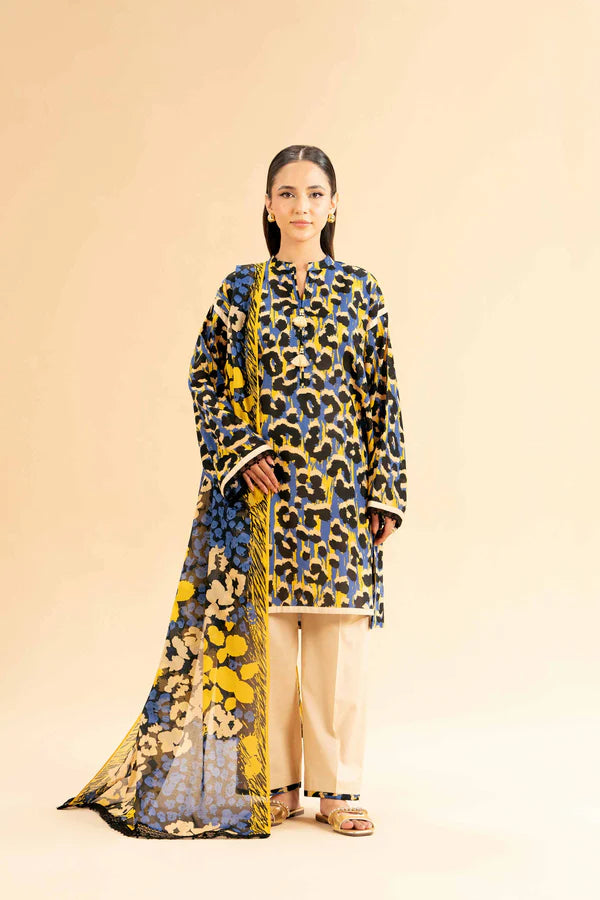 Nishat Unstitched 3 Piece | Printed Loose Fabric