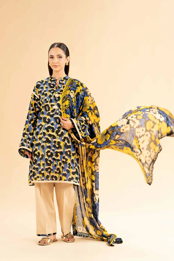 Nishat Unstitched 3 Piece | Printed Loose Fabric