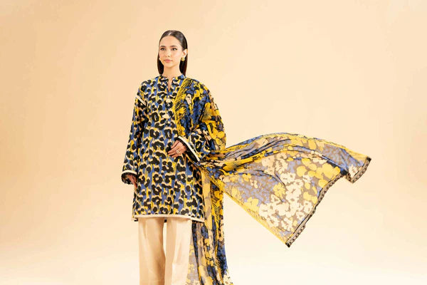 Nishat Unstitched 3 Piece | Printed Loose Fabric