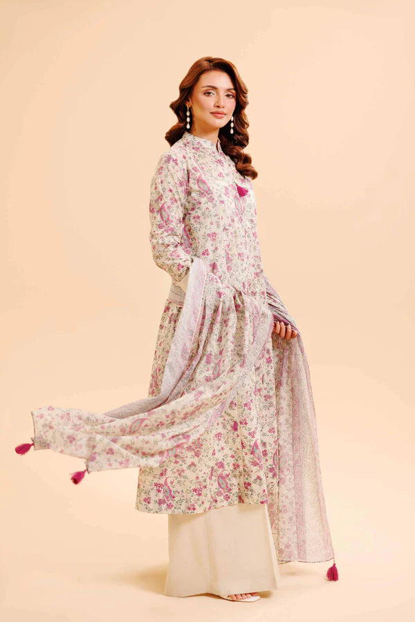 Nishat Unstitched 3 Piece | Printed Loose Fabric