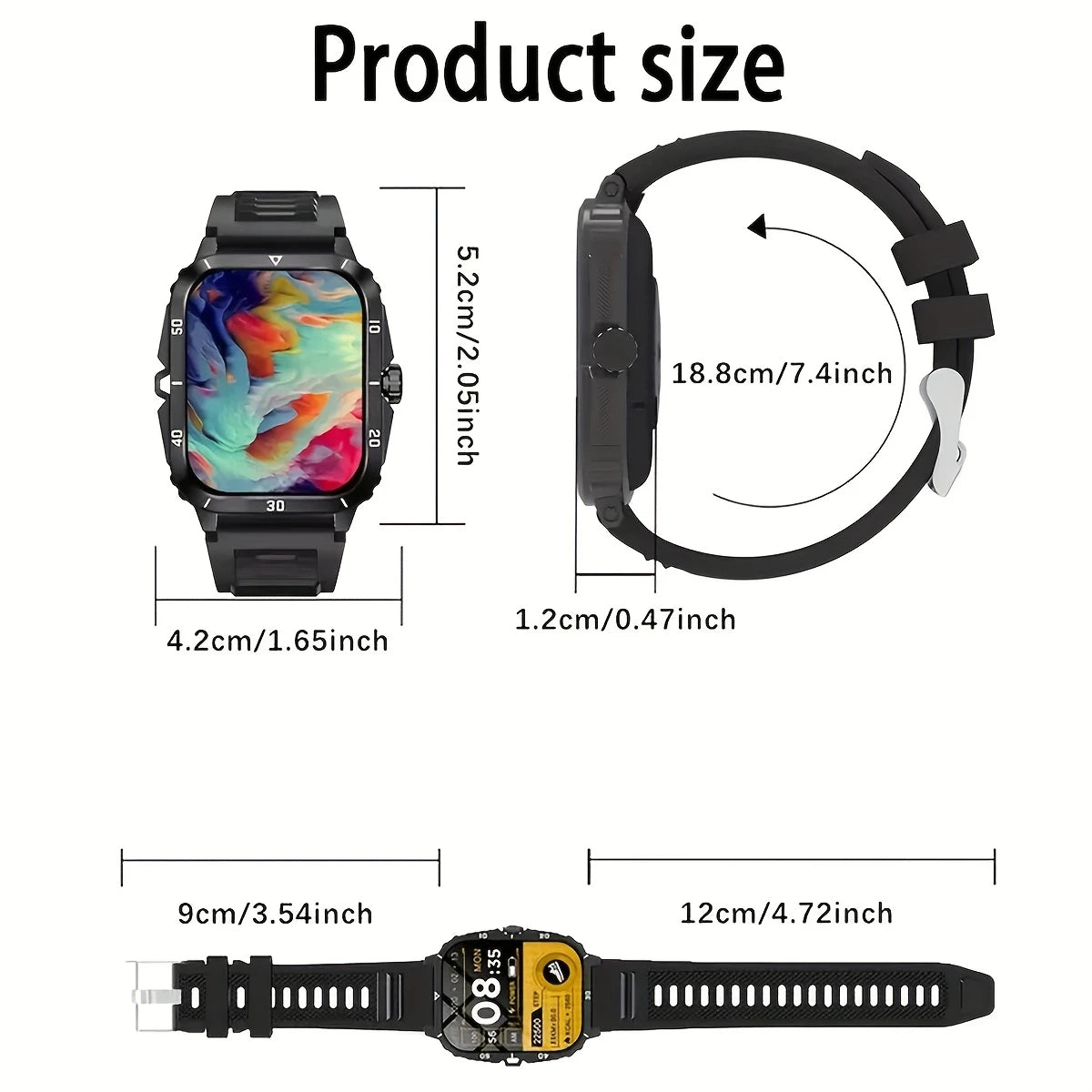 Men’s & Women’s Smart Watch | 4.98cm Screen | Call & Fitness Tracker with Voice Control