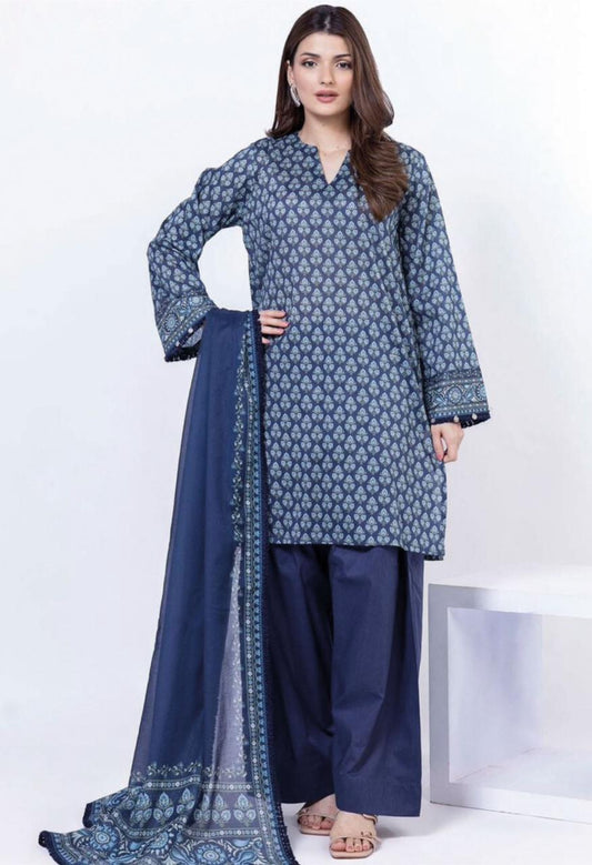 Khaadi Unstitched 3 Piece - Printed Khaddar Suit