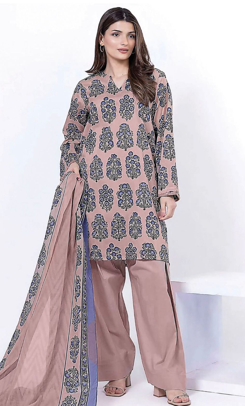 Khaadi Unstitched 3 Piece - Printed Khaddar Suit