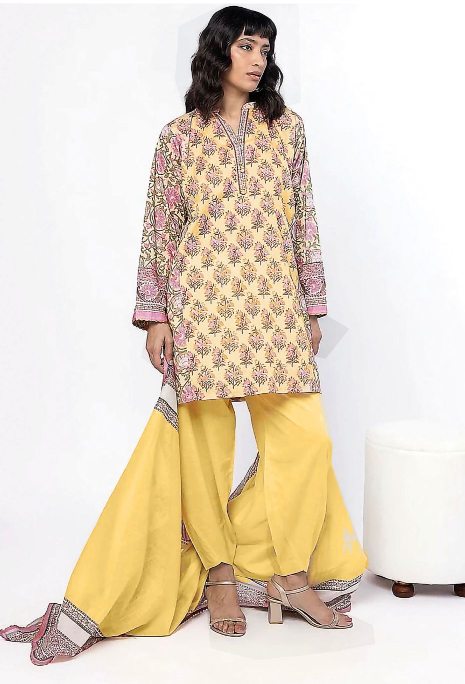 Khaadi Unstitched 3 Piece - Printed Khaddar Suit