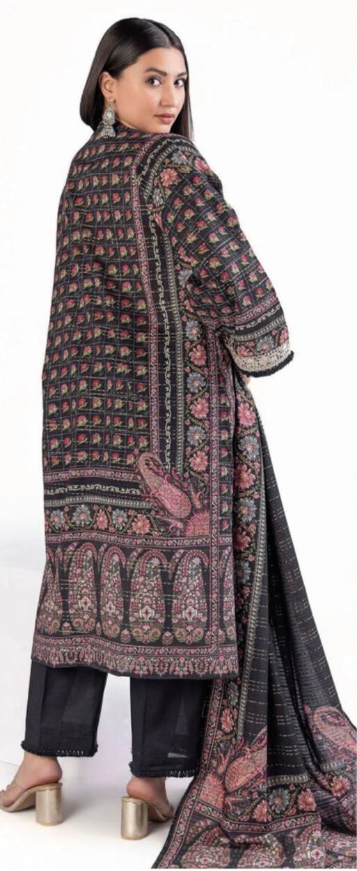 Khaadi Unstitched 3 Piece - Printed Khaddar Suit