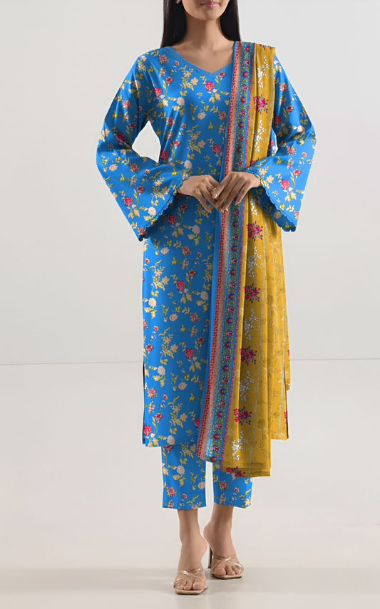 Kayseria Unstitched 3 Piece - Printed Fancy Khaddar Suit