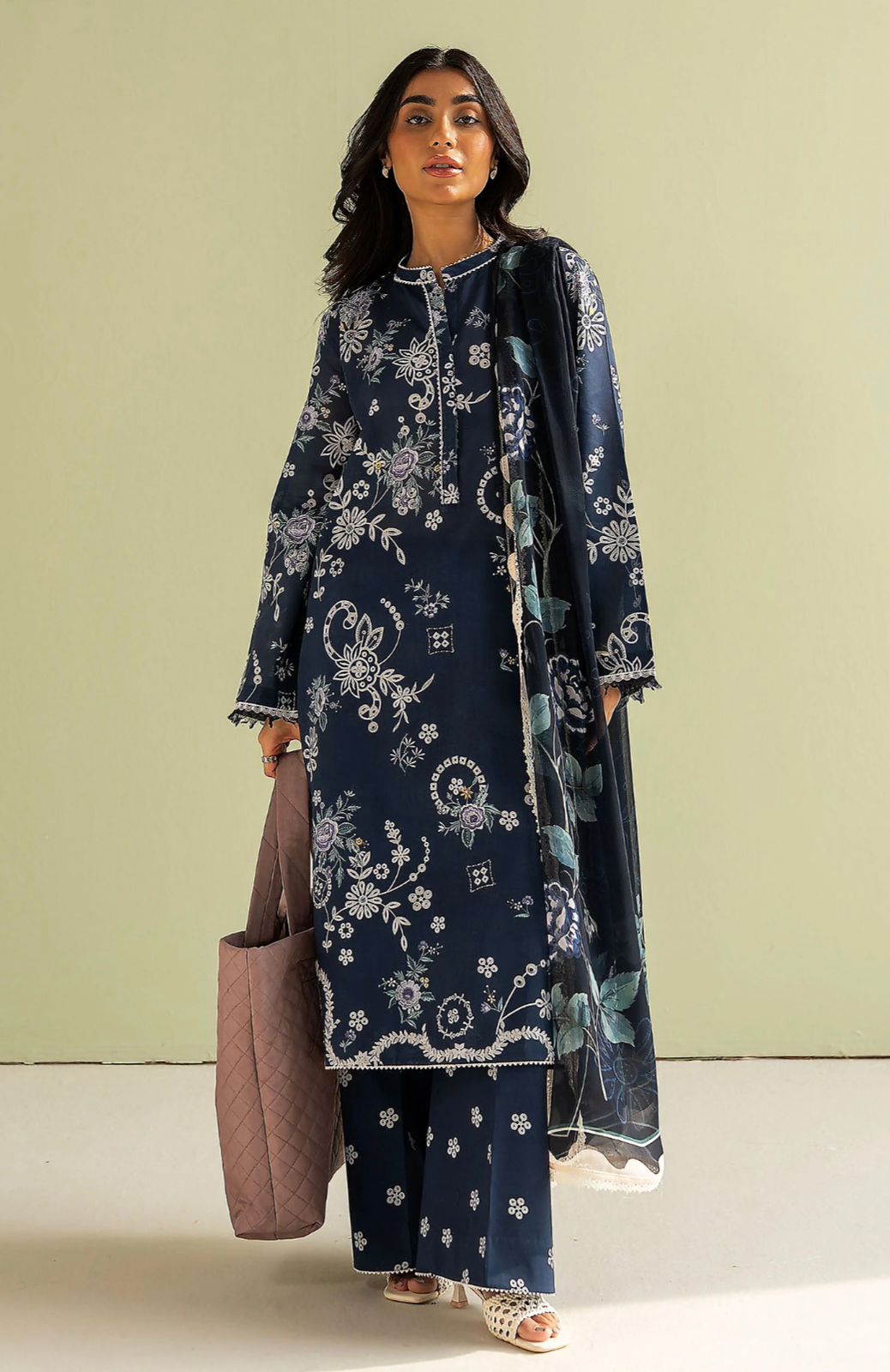 COCO Unstitched 3 Piece - Printed Khaddar Suit