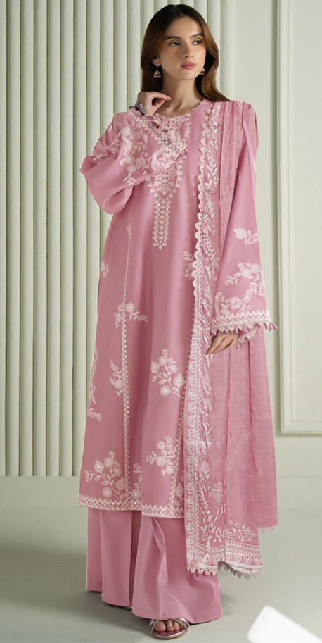 Cross Stitch Full Embroidered Luxury Dhanak