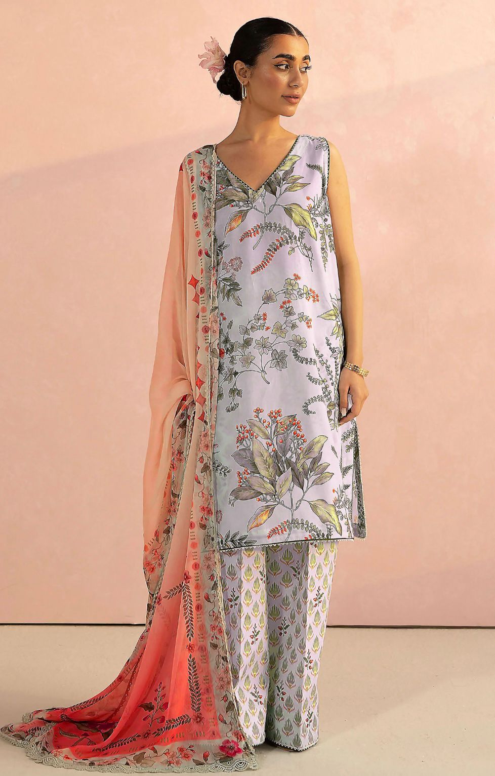 COCO Unstitched 3 Piece - Printed Khaddar Suit