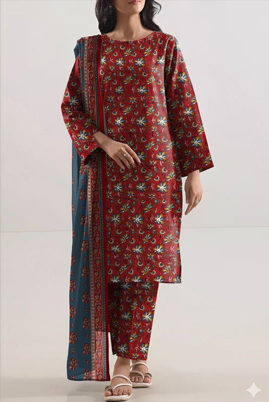 Kayseria Unstitched 3 Piece - Printed Fancy Khaddar Suit