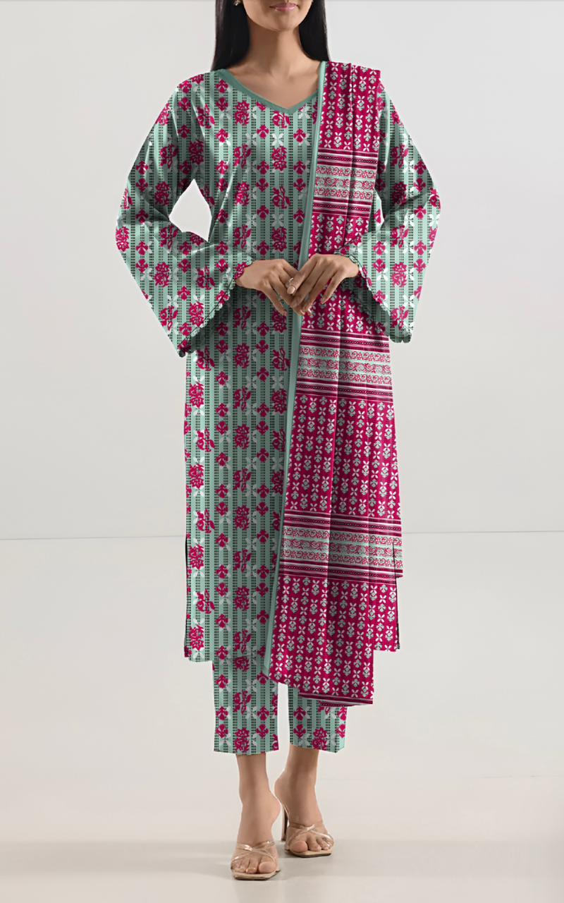 Kayseria Unstitched 3 Piece - Printed Fancy Khaddar Suit