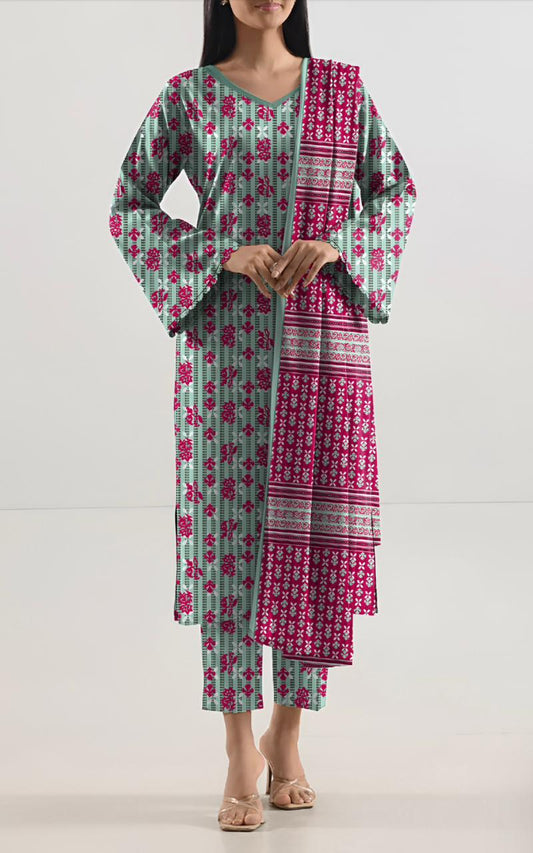 Kayseria Unstitched 3 Piece - Printed Fancy Khaddar Suit
