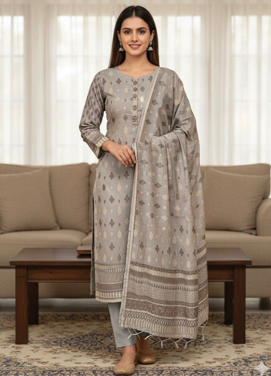 Sapphire Jacquard Unstitched 3 Piece