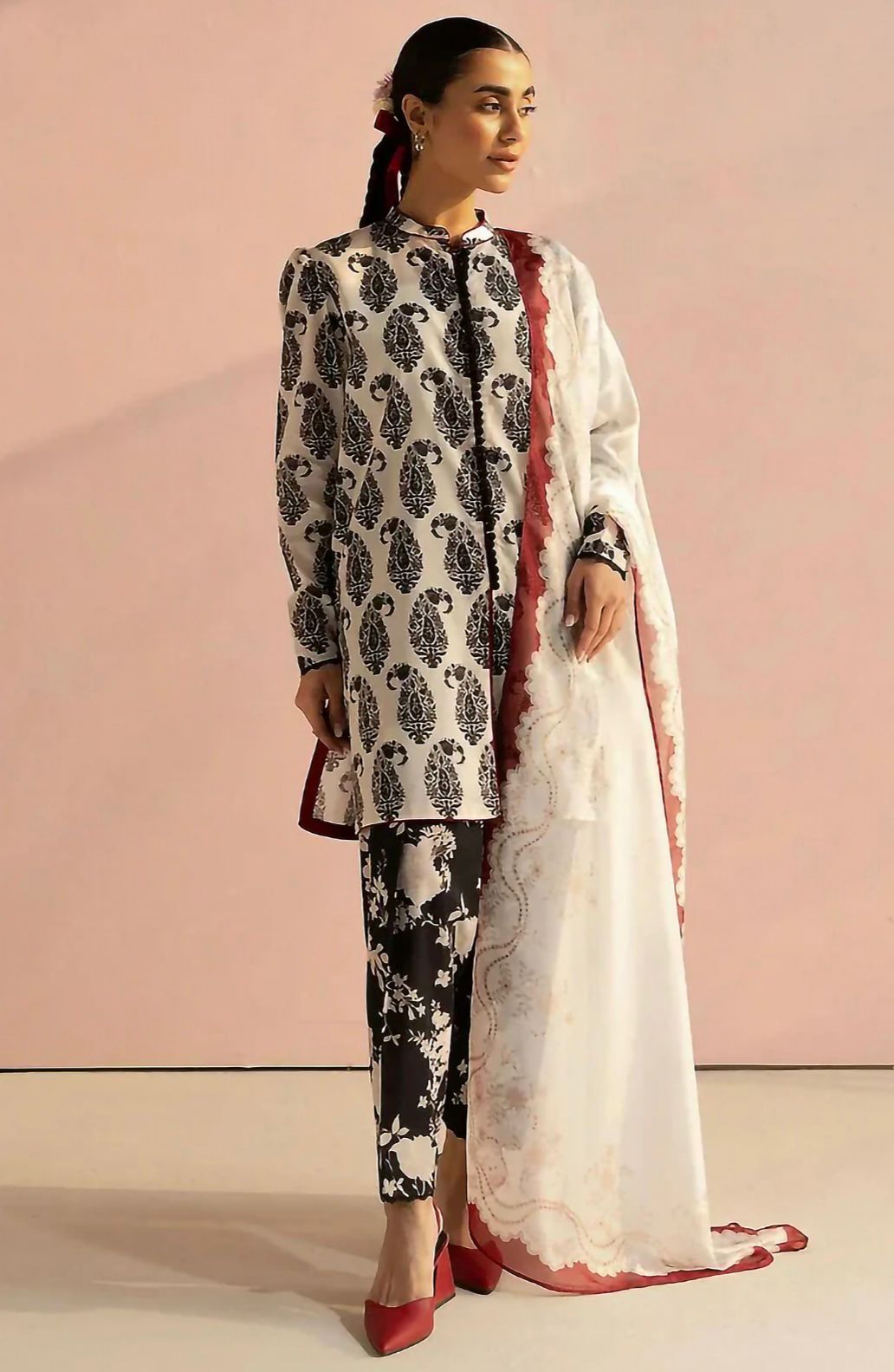 COCO Unstitched 3 Piece - Printed Khaddar Suit