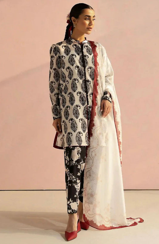 COCO Unstitched 3 Piece - Printed Khaddar Suit