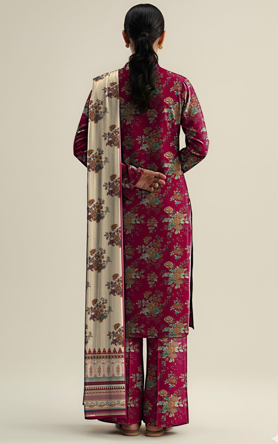 COCO Unstitched 3 Piece - Printed Khaddar Suit