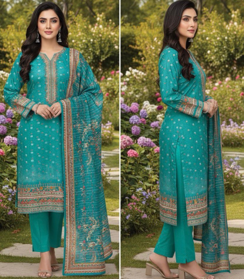 Khaadi Printed Jacquard Unstitched 3 Piece