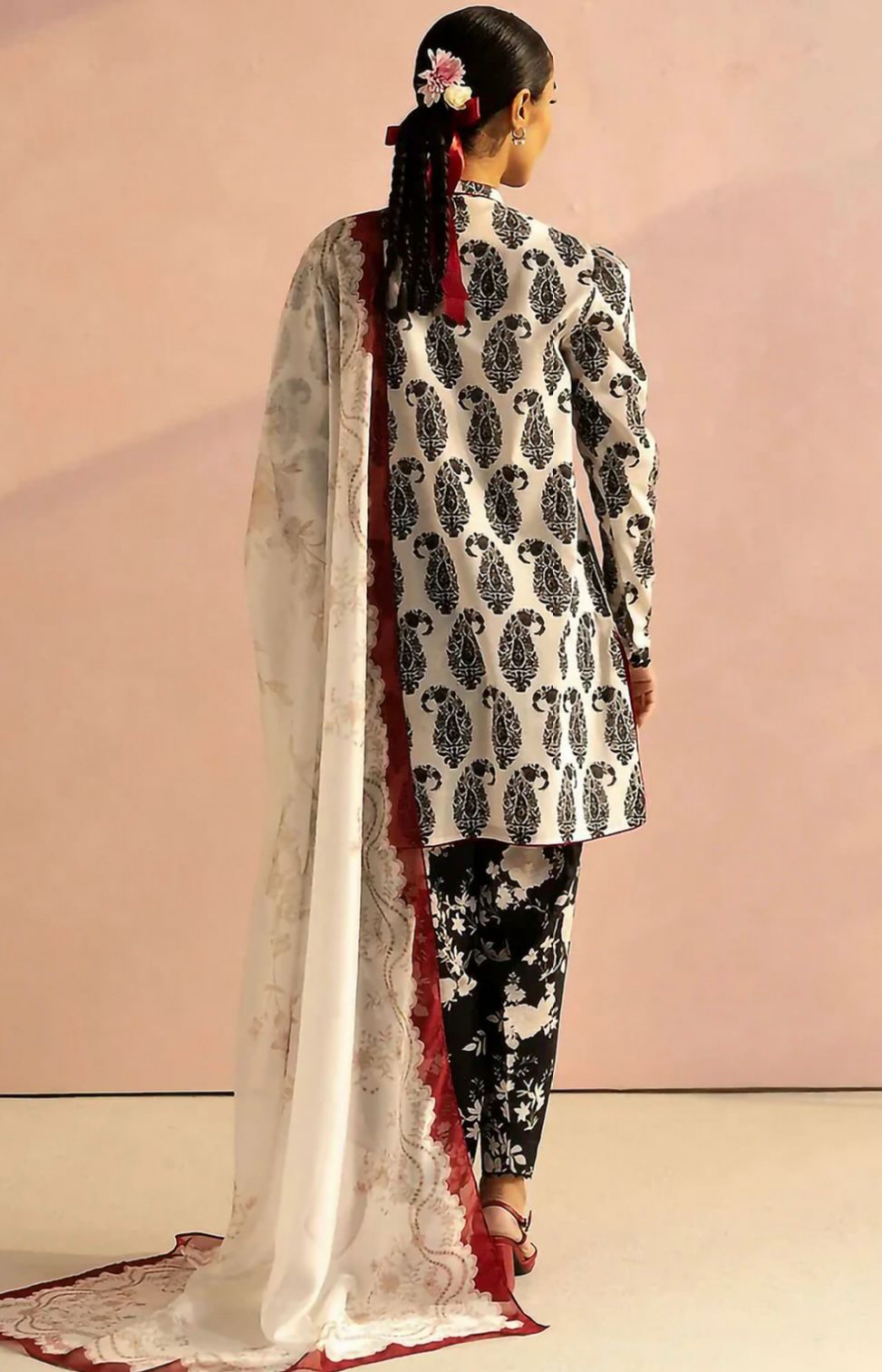 COCO Unstitched 3 Piece - Printed Khaddar Suit