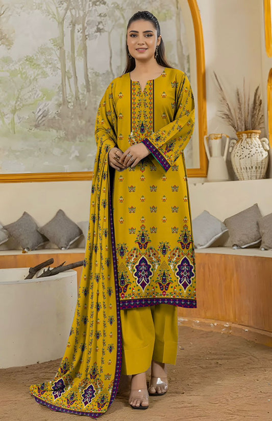 Bareeza Unstitched 3 Piece - Printed Fancy Khaddar Suit