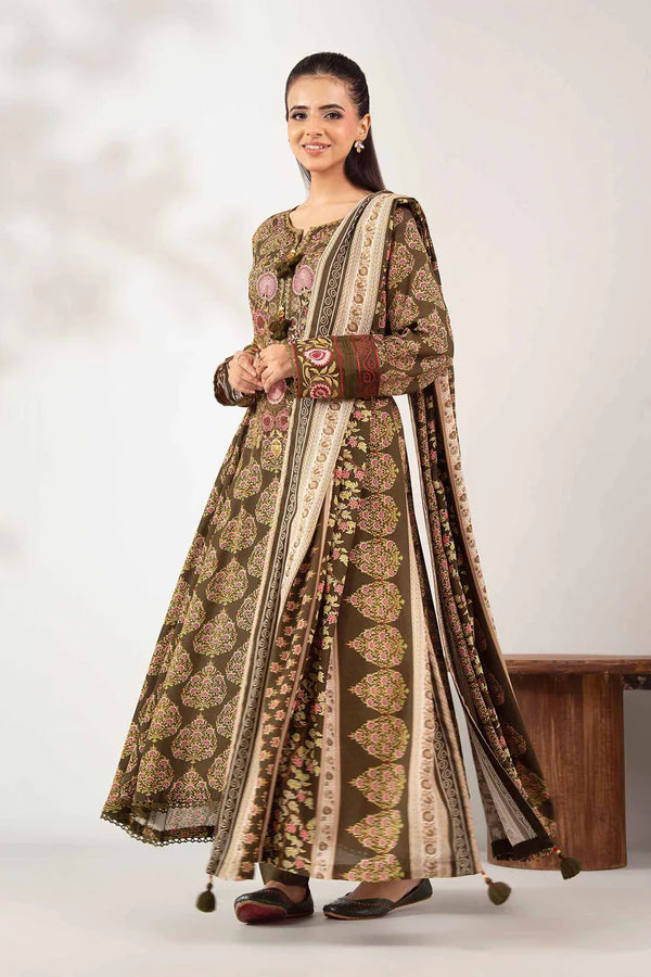 Nishat Unstitched 3 Piece - Printed Khaddar Suit - 42502367