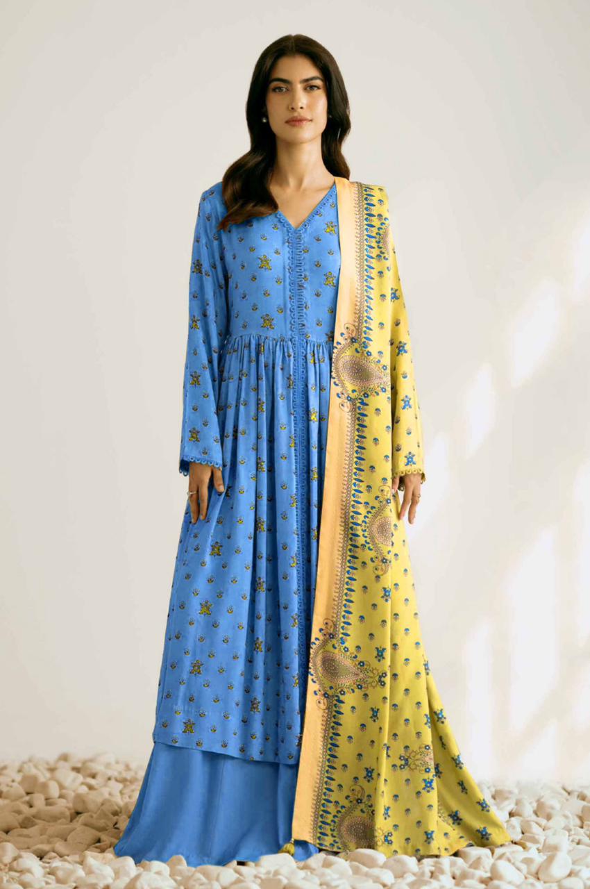 Nishat Unstitched 3 Piece - Printed Khaddar Suit - 42502371