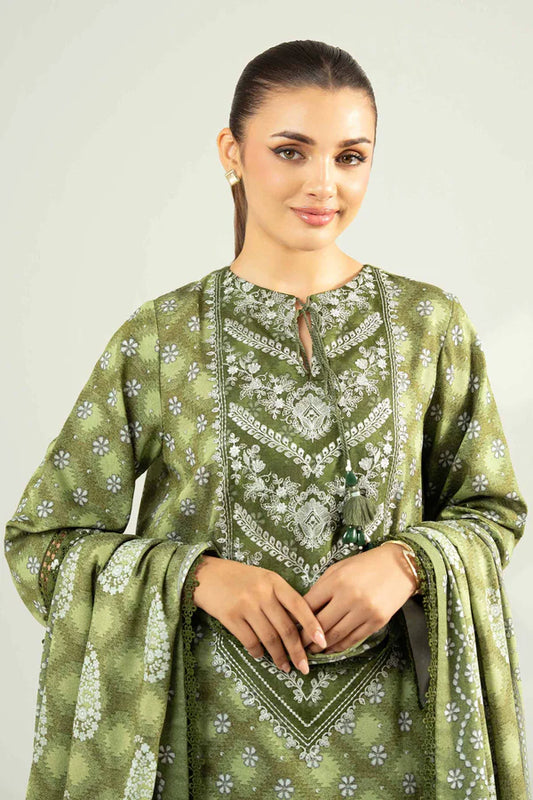 Nishat Unstitched 3 Piece - Printed Khaddar Suit - 42502086