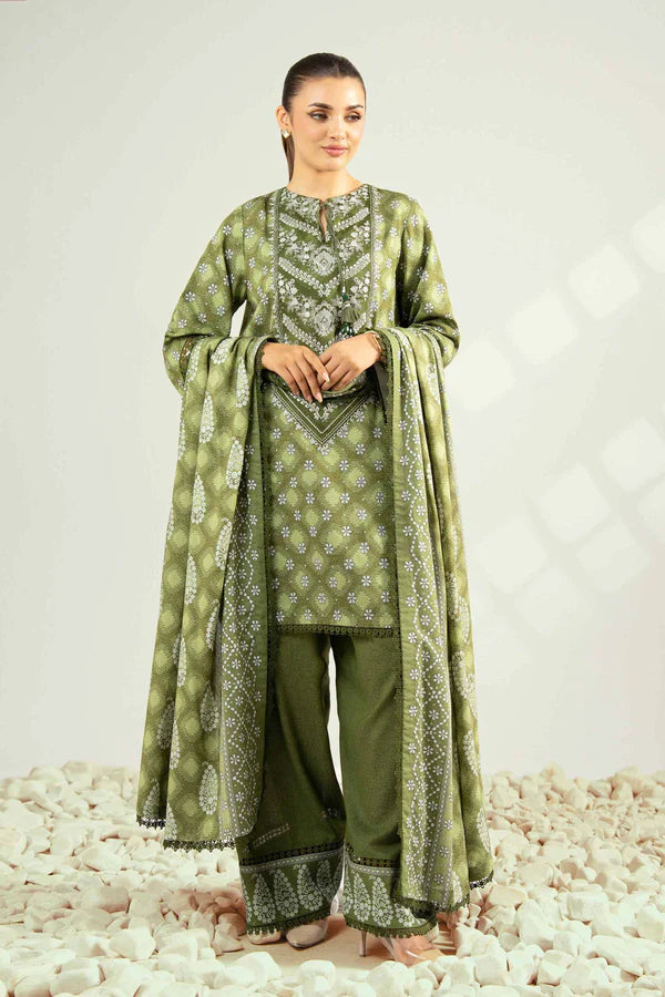 Nishat Unstitched 3 Piece - Printed Khaddar Suit - 42502086