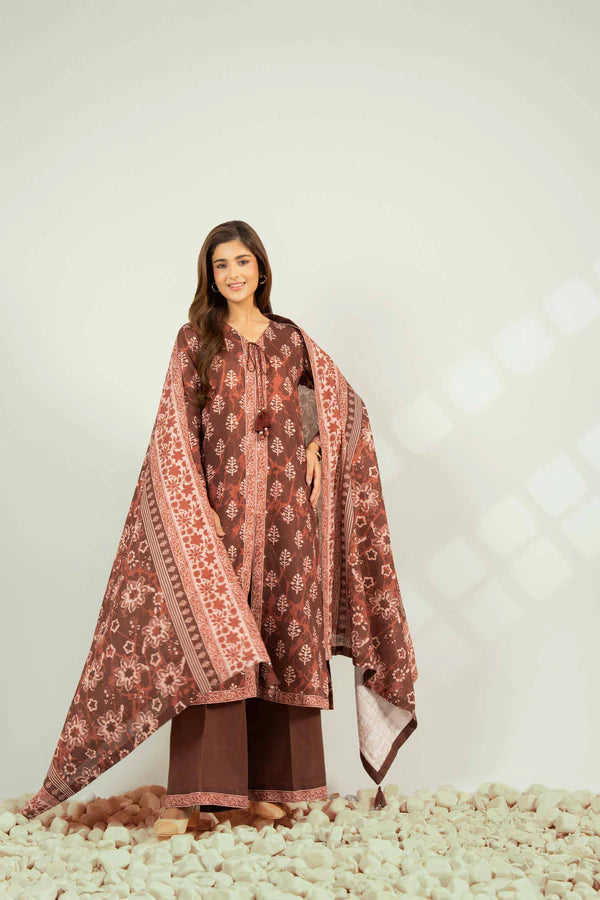 Nishat Unstitched 3 Piece - Printed Khaddar Suit - 42502427
