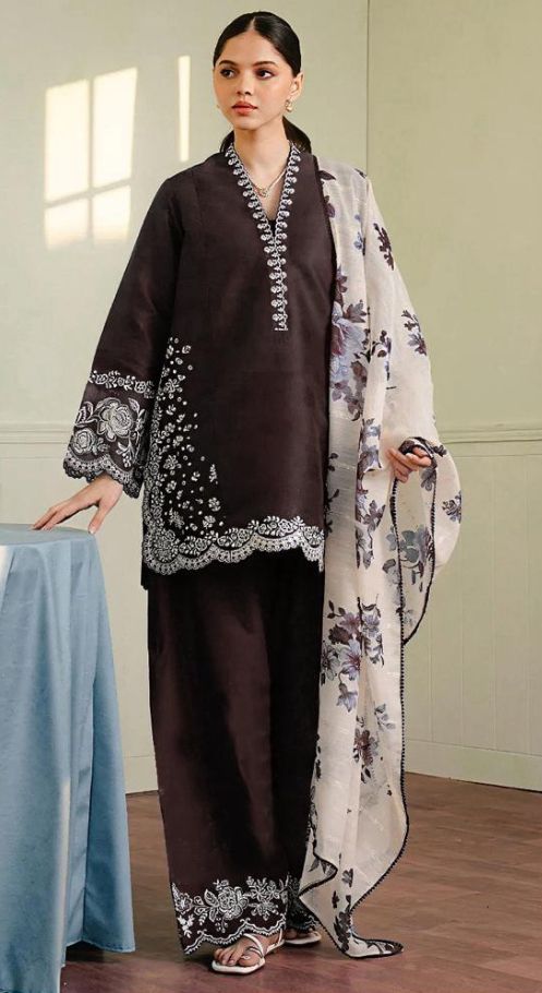 Zara Shahjahan Full Embroidered Luxury Dhanak