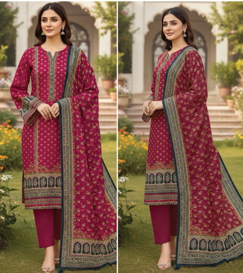 Khaadi Printed Jacquard Unstitched 3 Piece