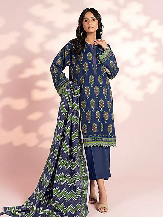 Alkaram Unstitched 3 Piece - Printed Vintax Suit