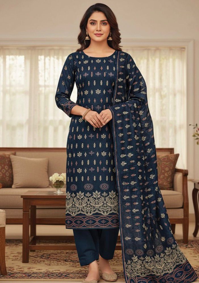 Sapphire Jacquard Unstitched 3 Piece