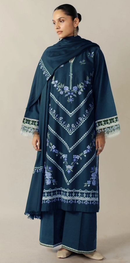 Zara Shahjahan Full Embroidered Luxury Dhanak