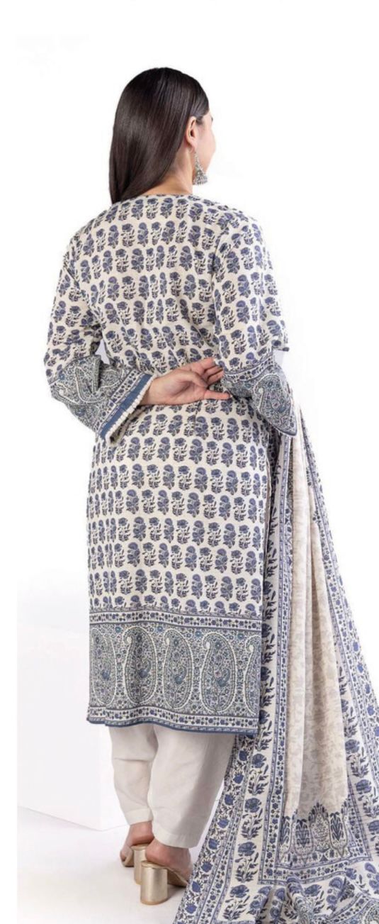 Khaadi Unstitched 3 Piece - Printed Khaddar Suit