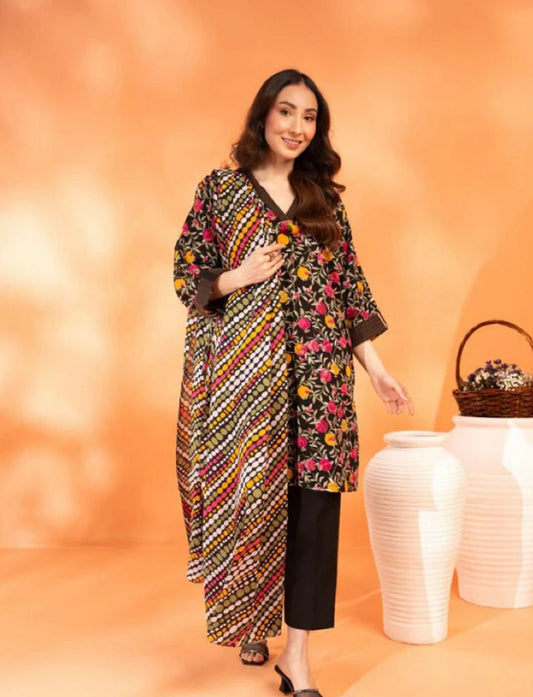 Alkaram Unstitched 3 Piece - Printed Vintax Suit