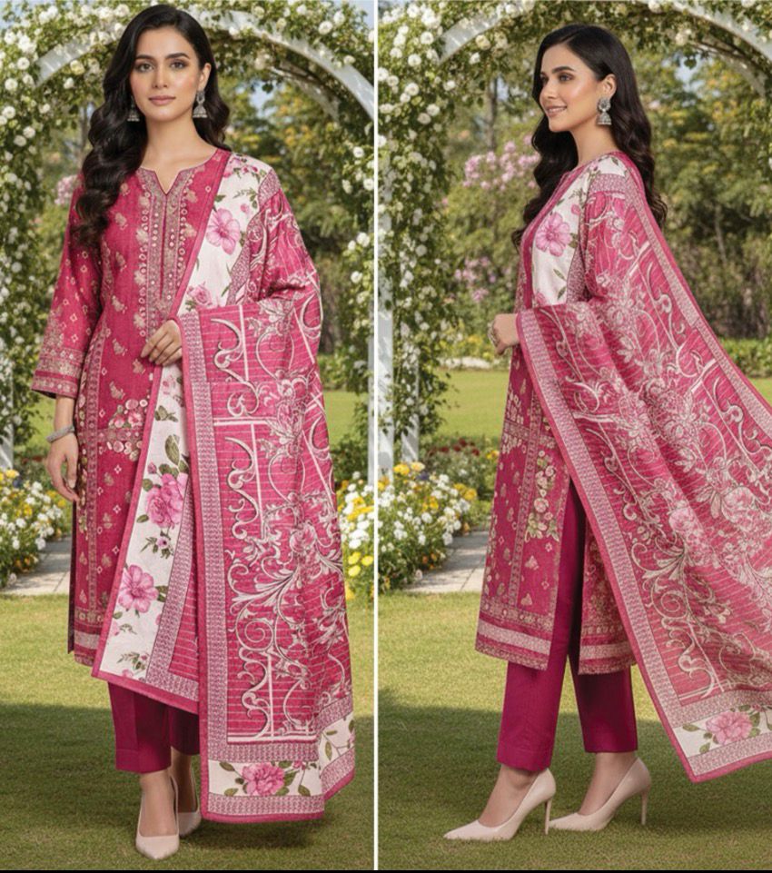 Khaadi Printed Jacquard Unstitched 3 Piece